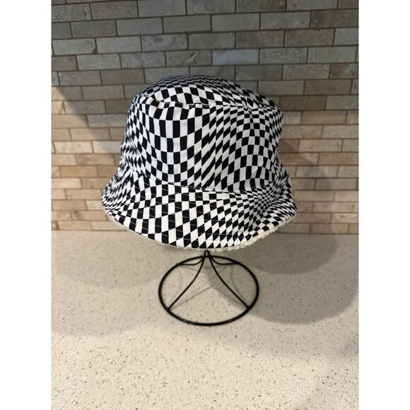 Disney Parks Alice in Wonderland White Rabbit Checkered Bucket Adult Hat - Picture 2 of 3